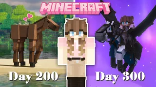 I SURVIVED 300 DAYS IN MINECRAFT - Horse Edition! | Pinehaven