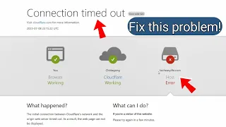 Connection timed out | Host error | Connection timed out minecraft | host error cloudflare