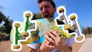 THE CRAZY 4 STAGGERED TRUCKS BOARD | STUPID SKATE EP 103