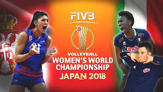 Team USA Libero Reacts to Serbia vs. Italy 2018 FIVB World Championship Final