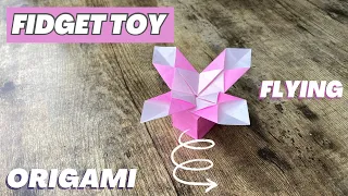 ORIGAMI FLYING FIDGET TOY | MAKE YOUR OWN FUN PAPER ORIGAMI FIDGET | DIY PAPER TOY ORIGAMI TUTORIAL