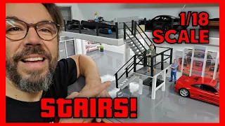 How I build my 1/18 scale STAIRS in my showroom diorama