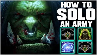 How To SOLO An ENTIRE ARMY! | WC3 | Grubby