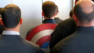 Elevator Fight scene - Captain america The Winter soldier (2014) Movie CLIP