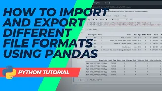 How to import and export CSV data using pandas in Jupyter