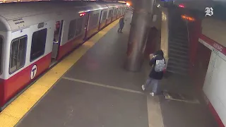 MBTA  Ceiling panel nearly hits person at Harvard stop