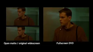 widescreen / open matte vs Fullscreen DVD The Bourne Identity (Thai dub)