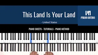 When the World's On Fire / This Land Is Your Land (Easy Sheet Music - Piano Solo Tutorial)