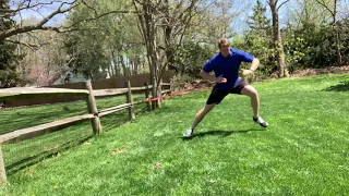 Band Resisted Speed Skater Jump w/ back foot touch