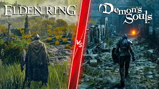Elden Ring vs Demon's Souls - Direct Comparison! Attention to Detail & Graphics! 4K