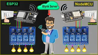 Smart Home Automation System with multiple ESP32 NodeMCU IoT network with Blynk | IoT Projects 2021