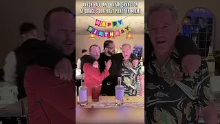 Aaron Paul and Bryan Cranston at Drake's Birthday Party in Miami
