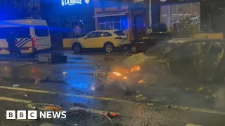 Riots erupt in European cities after Morocco's World Cup win over Belgium - BBC News