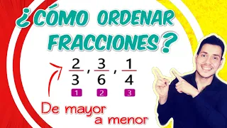 ORDEN de FRACCIONES con DIFERENTE DENOMINADOR (de MAYOR a MENOR) 💪😀