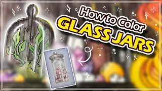 How to color Glass Jars | Tutorial | Adult Coloring