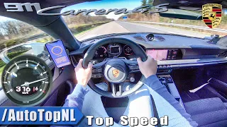 NEW! Porsche 911 (992) Carrera 4S 316km/h AUTOBAHN POV TOP SPEED by AutoTopNL