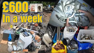 £600 in a week street scrapping collecting scrap metal 💰