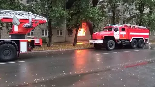 Пожар в квартире на улице  Менделеева