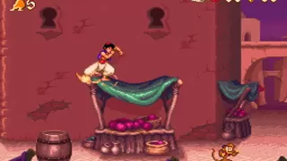 Disney's Aladdin (SNES) - Part 1: Stages 1 & 2 (No Damage + All Red Gems)