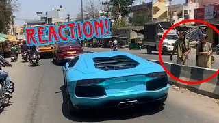 LAMBORGHINI IN INDIA | ACCELERATION AND PUBLIC REACTION | Crazy FLYBYS