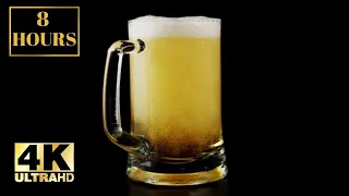 Beer Glass Background Wallpaper Screensaver 8 HOURS With Relaxing Music 4K