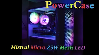 подробный обзор корпуса PowerCase Mistral Micro Z3W Mesh LED [CMIMZW-L3] белый !