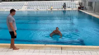 Водное поло. Упражнения. Павел Халтурин. Complex of waterpolo exercises in pool by  Pavel Khalturin