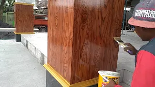 How to Make Teak Wood Fiber Patterns with Wall Paint ||  Tutorial Techniques and Explanations