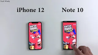 iPhone 12 vs Note 10 : Speed Test + Size Comparison + Ram Management