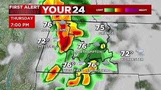 Showers and thunderstorms possible Thursday afternoon