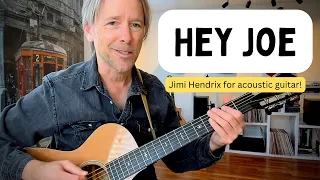 How to play “Hey Joe” by Jimi Hendrix (acoustic guitar) tabs