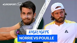 Norrie Overcomes Crowd Favourite Pouille In Straight Sets at Roland-Garros! | Eurosport Tennis