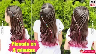 💕  PEINADO FÁCIL EN 5 MINUTOS! • Easy 5 MINUTE Hairstyle | Wilvita 💕