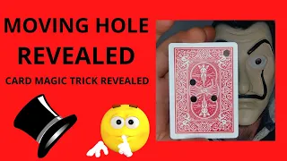 Moving Hole Revealed Magic Trick Card