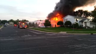 Delavan fire department responds to fully involved house fire