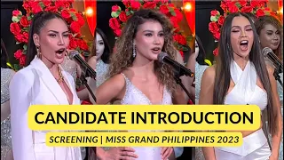 Miss Grand Philippines 2023 | Candidate Introduction | Final Screening