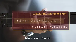 Guitar TAB - Lodovico Roncalli : Passacaglia | Tutorial Sheet Lesson #iMn