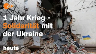 heute 19:00 Uhr vom 24.02.2023 Ein Jahr Ukraine-Krieg, Chinas Friedensplan, Verluste, Russland