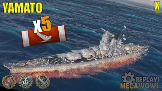 Battleship Yamato 5 Kills & 208k Damage | World of Warships Gameplay