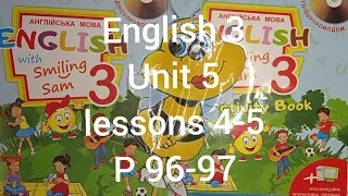 Карпюк 3 клас НУШ англійська мова відеоурок Тема 5 урок 4-5 сторінка 96-97 + робочий зошит