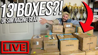 Moza Sent Me 13 BOXES Of Sim Racing Kit...LET'S UNBOX THEM LIVE!