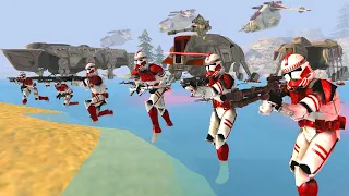 Largest CLONE WARS Beach Invasion EVER! - Men of War: Star Wars Mod Battle Simulator