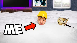 Filling My Parents House With Instant Snow!