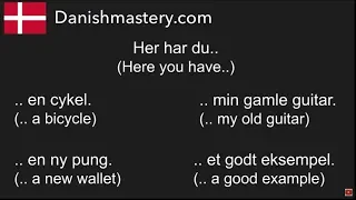 Danish Beginner's Lesson #1! (Her + der + og + igen + men + fordi + derfor)  | Danish Mastery