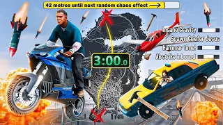 Gta مود هرج و مرج هر 150متر | *New* Every 200 Metres Causes Random CHAOS Effect! Can I Cross GTA 5?