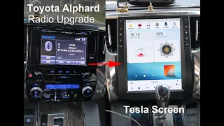 How to Install Toyota Alphard Vellfire Radio Upgrade Tesla Screen