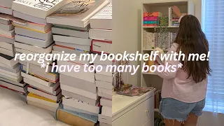 reorganize my bookshelf with me! 📖 *i have way too many books*