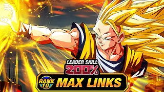 BROKEN!!! WTF IS THIS???? LEVEL 10 LINKS 100% AGL ANGEL SSJ3 GOKU! (DBZ: Dokkan Battle)