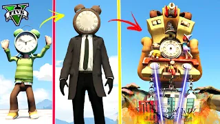 ATUALIZEI o CLOCKMAN FRACO até o GIGANTE CLOCK MAN no GTA 5 !