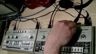 A quick jam on the Roland TB-303, TR-606, TR-808 and TR-909